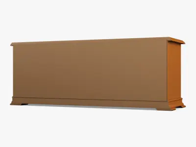 Victory tv stand with doors and drawers 3D model