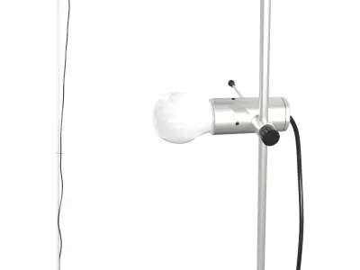 Stainless Steel    Floor Lamp  Tito Agnoli   Oluce     3D model