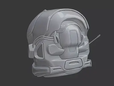 SciFi Helmet Concept 3D Printable Model 3D print model