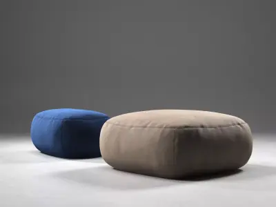 Kernel two poufs 3D model