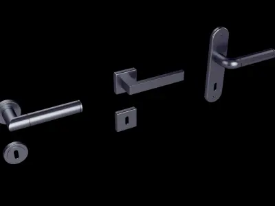 Door handles set Free 3D model