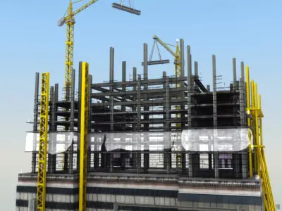 Building Construction Site Low-poly 3D model