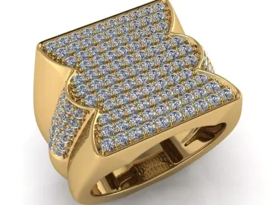 light weight gold diamond rings-C111116SKCH2026007-wt-20-25 3D print model