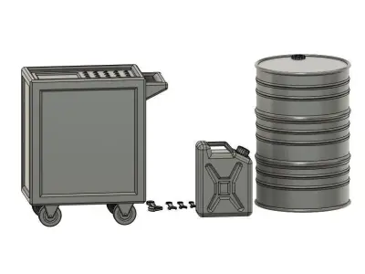 1-144 Scale Gunpla Diorama Barrel Tool Canister 3D print model