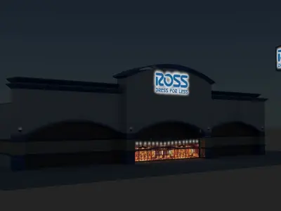 Ross Clothing Department Store Low-poly 3D model