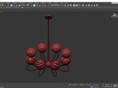 PRUINA chandelier Low-poly 3D model