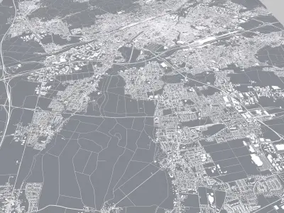 Cityscape Mulhouse France 3D model