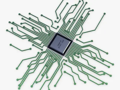Electronic circuit v 4 3D model