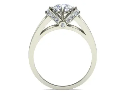 Elegant Sterling Silver Dual Band Ring 3D print model