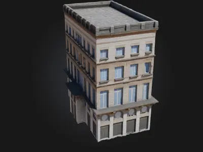 Cornerstone Illusion  A Surreal Urban Foundation 3D model
