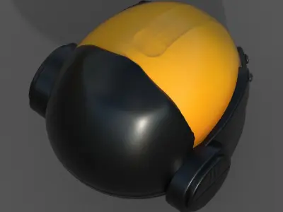Helmet scifi military combat 3d model low poly  Low-poly 3D model 7