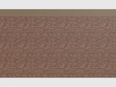 Apartment - Game Ready brick building with roof Low-poly 3D model