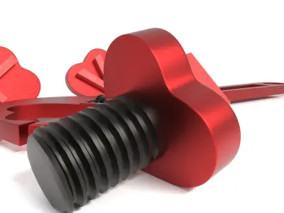 WRENCH OF LOVE Low-poly 3D model