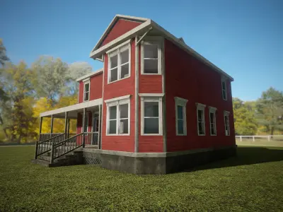 Abandoned House Low-poly 3D model