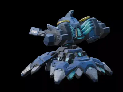 Blizzfrost legendary mech from Mech Arena game 3D model