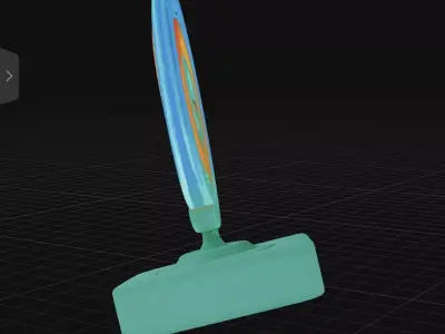 Abstract Neon Spiral Sculpture 3D model