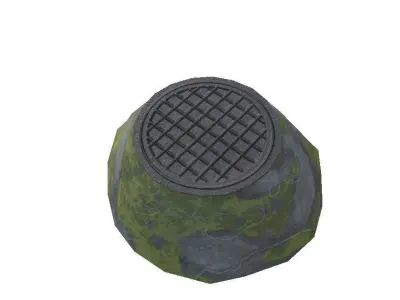 Sewage well Free low-poly 3D model