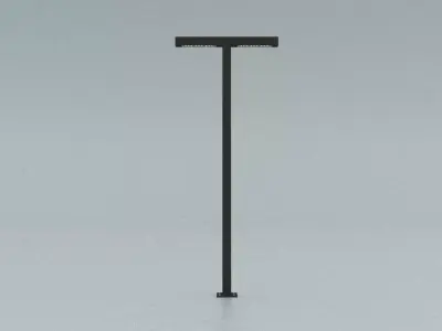 laos Square Street Light Low-poly 3D model