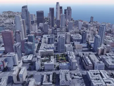 USA - Los Angeles City photogrammetry  3D model