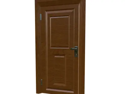 Modern Wooden Door Series One 3D model