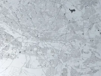 Johannesburg Road Network and Streets 3D model