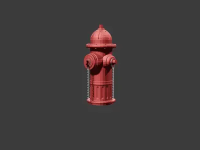 Fire hydrant Free low-poly 3D model 4