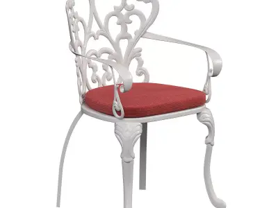 Garden wrought iron chair 3D model