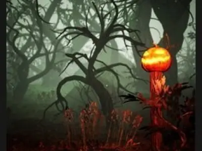 Witch Forest 60 Assets Low-poly 3D model