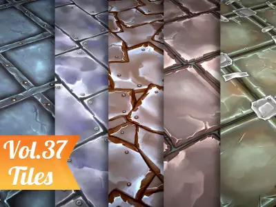 Stylized Tiles Vol 37 - Hand Painted Textures Texture