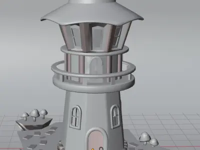 Stylized Witch House   Fantasy Cartoon Building Low-poly 3D model