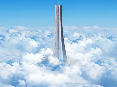 Futuristic Sci-Fi Tower  3D model