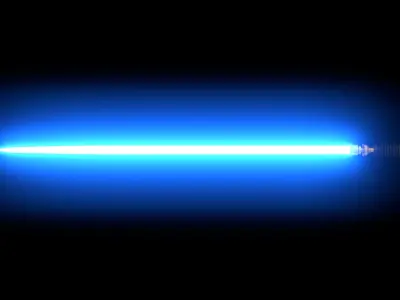 Obi-Wan Kenobi Lightsaber - Revenge of The Sith and A New Hope 3D model