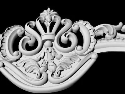 carved mirror 3D model