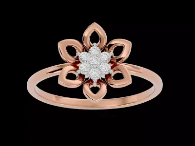 Light Minimalist Diamond Ring 3D print model 42