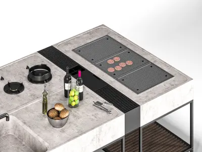 TERRENERE outdoor kitchen 3D model