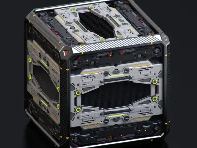 SciFi Crates set 3D model