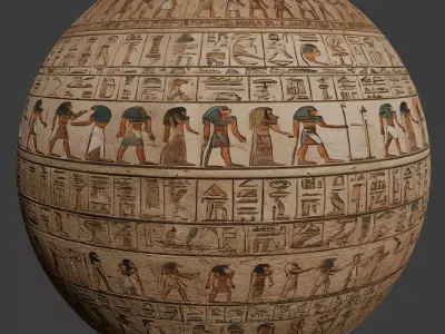 Ancient Egypt Hieroglyphs  - VOL 1 - 11 Seamless PBR Texture