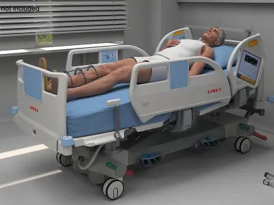  Patient with Ilizarov Apparatus on Bed 