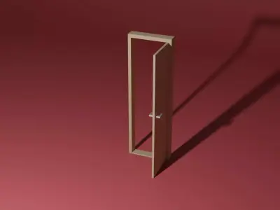 Room door 3D model purchase