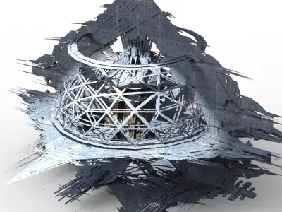 Frozen Ice shard Mountain elite bay 6 3D model