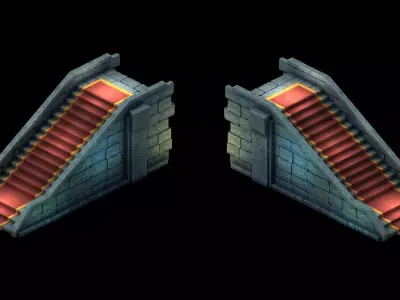 The Palace - Stone Ladder 06 3D model