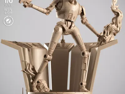 STAR WARS K2S0 Sculpture 3D print model