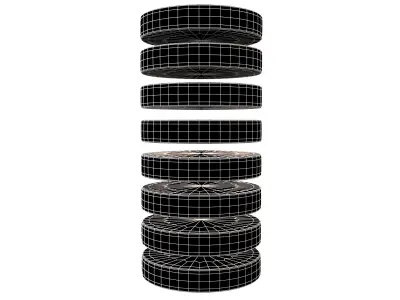 Nand Flash Memory TLC Structure v1 007 Low-poly 3D model
