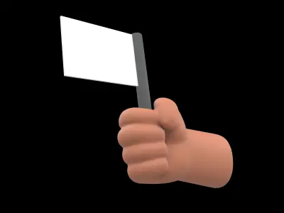 Surrender Icon v1 004 Low-poly 3D model