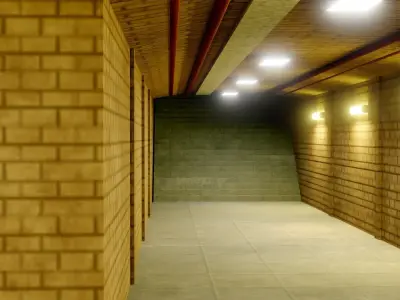 Subway Interior - Game Ready - PBR Low-poly 3D model