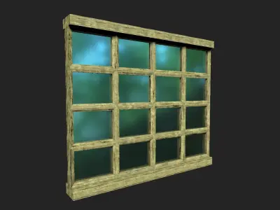 Generic Wooden Window Low-poly 3D model