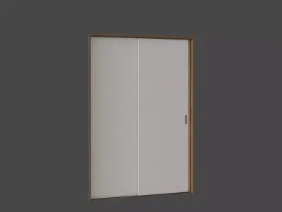 Low-Poly Japanese Room Door Low-poly 3D model