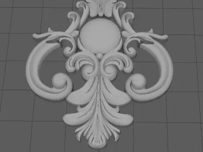 dekor gold ornament 3D model shop
