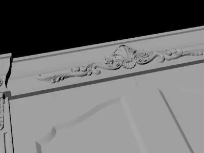 door High quality 3d models for processing on a cnc machine  3D model