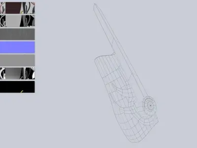 Scifi arm blade Low-poly 3D model